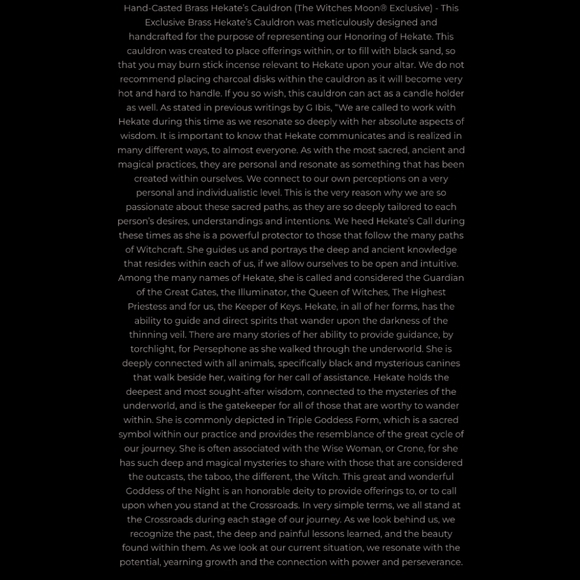 💛 Hand-Casted Brass Hekate’s Cauldron - Picture 7 of 8